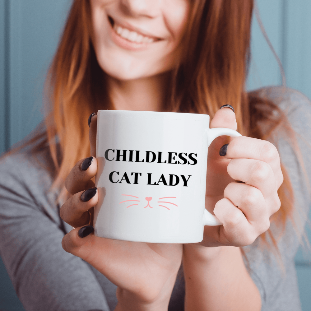 11 oz,3A grade, 330 ml, 2024 vote , Funny Ceramic mug  Childless Cat Lady 2024 cup funny mug, best Halloween Christmas gift coffe cup