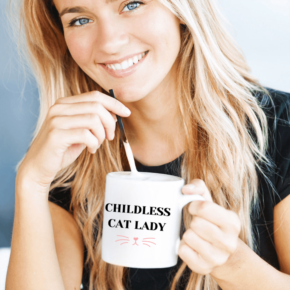 11 oz,3A grade, 330 ml, 2024 vote , Funny Ceramic mug  Childless Cat Lady 2024 cup funny mug, best Halloween Christmas gift coffe cup