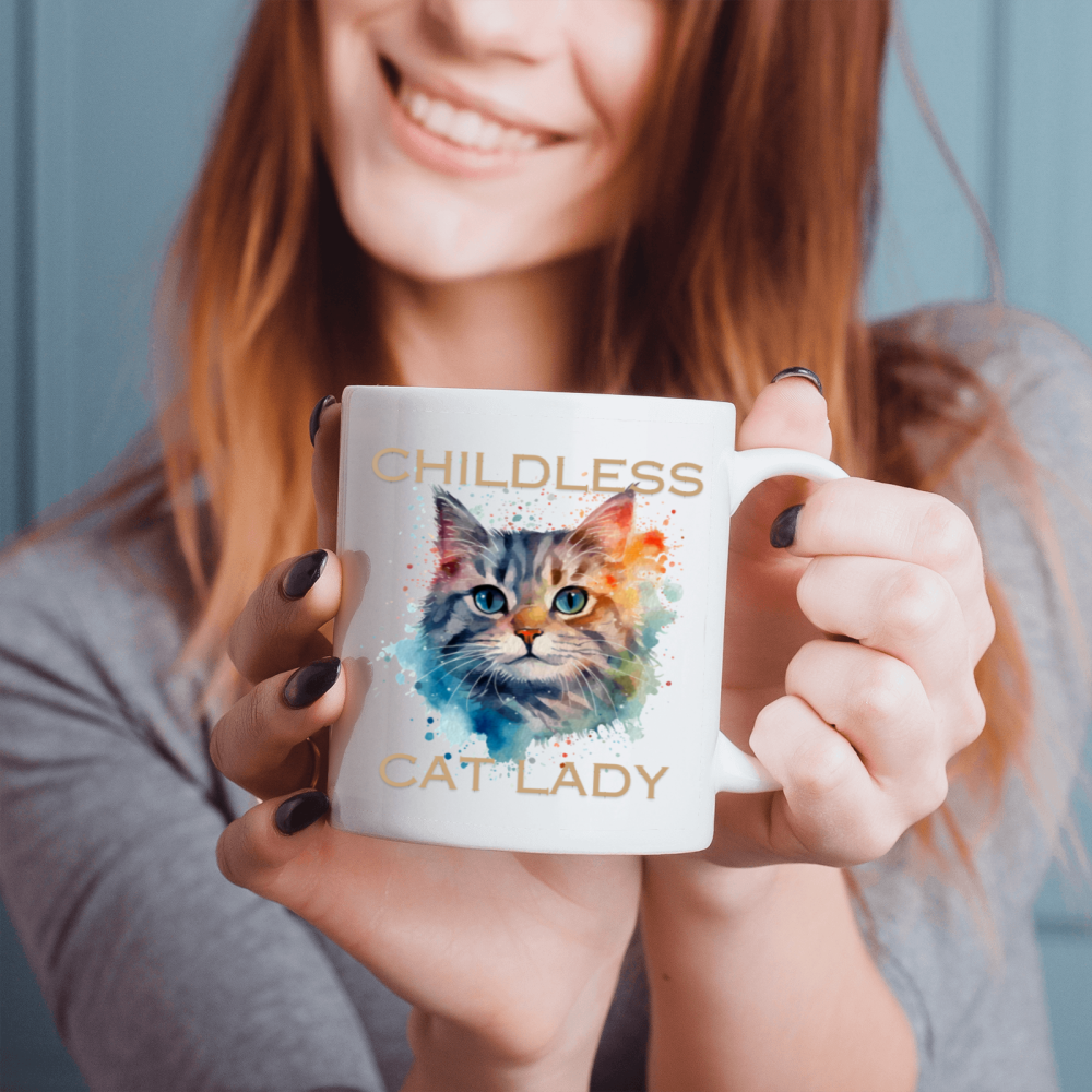 11 oz,3A grade, 330 ml, 2024 vote , Funny Ceramic mug  Childless Cat Lady 2024 cup funny mug, best Halloween Christmas gift coffe cup