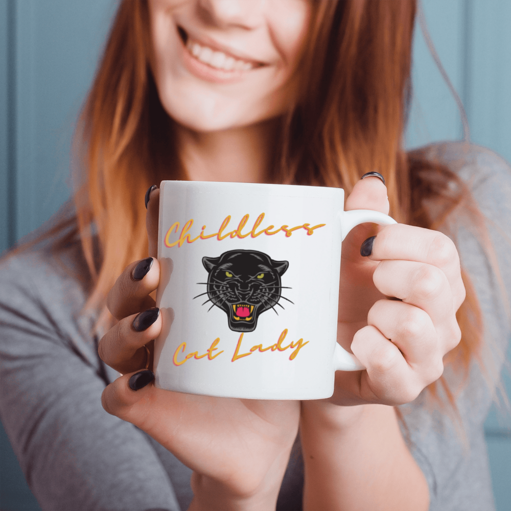 11 oz, 3A grade, 330 ml, 2024 vote , Funny Ceramic mug  Childless Cat Lady 2024 cup with 2 patterns， best Halloween Christmas new year gift，coffee cup