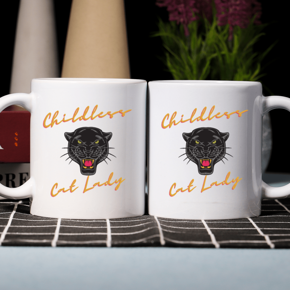 11 oz,3A grade, 330 ml, 2024 vote , Funny Ceramic mug  Childless Cat Lady 2024 cup funny mug, best Halloween Christmas gift coffe cup