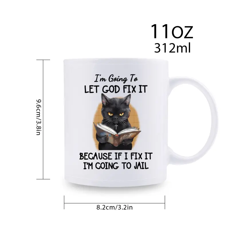 11 oz ceramic mug,cat coffee mug, funny black cat mug, novelty coffee mug, funny mug, summer winter beverage, couple style cute coffee mug, part