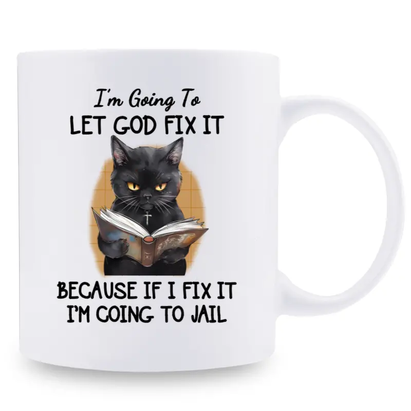 11 oz ceramic mug,cat coffee mug, funny black cat mug, novelty coffee mug, funny mug, summer winter beverage, couple style cute coffee mug, part