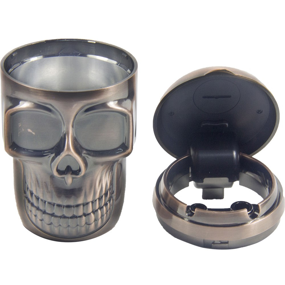 1pc Portable Car Travel Cigarette 3D Candy Skull Ashtray Holder Cup LED Light