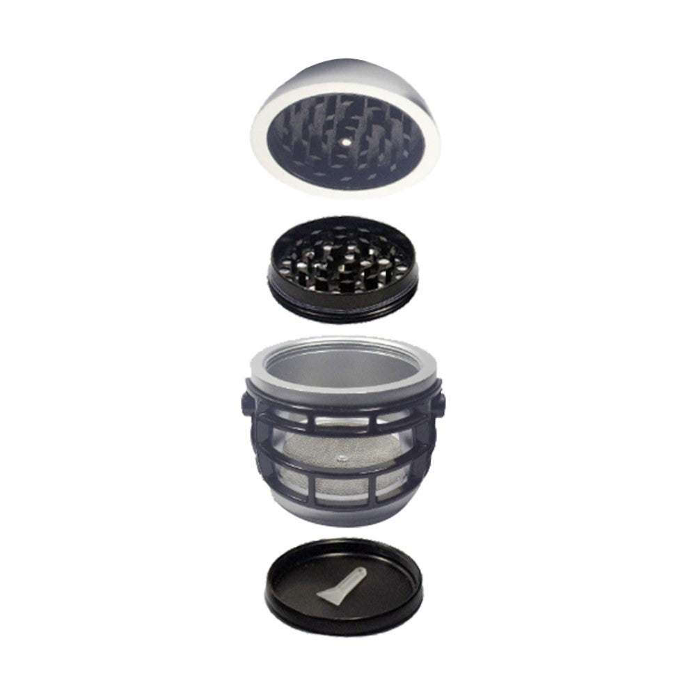 3.2" 4 PC 3D Metal Football Helmet Tobacco Herb Spice Grinder Smoke Crusher