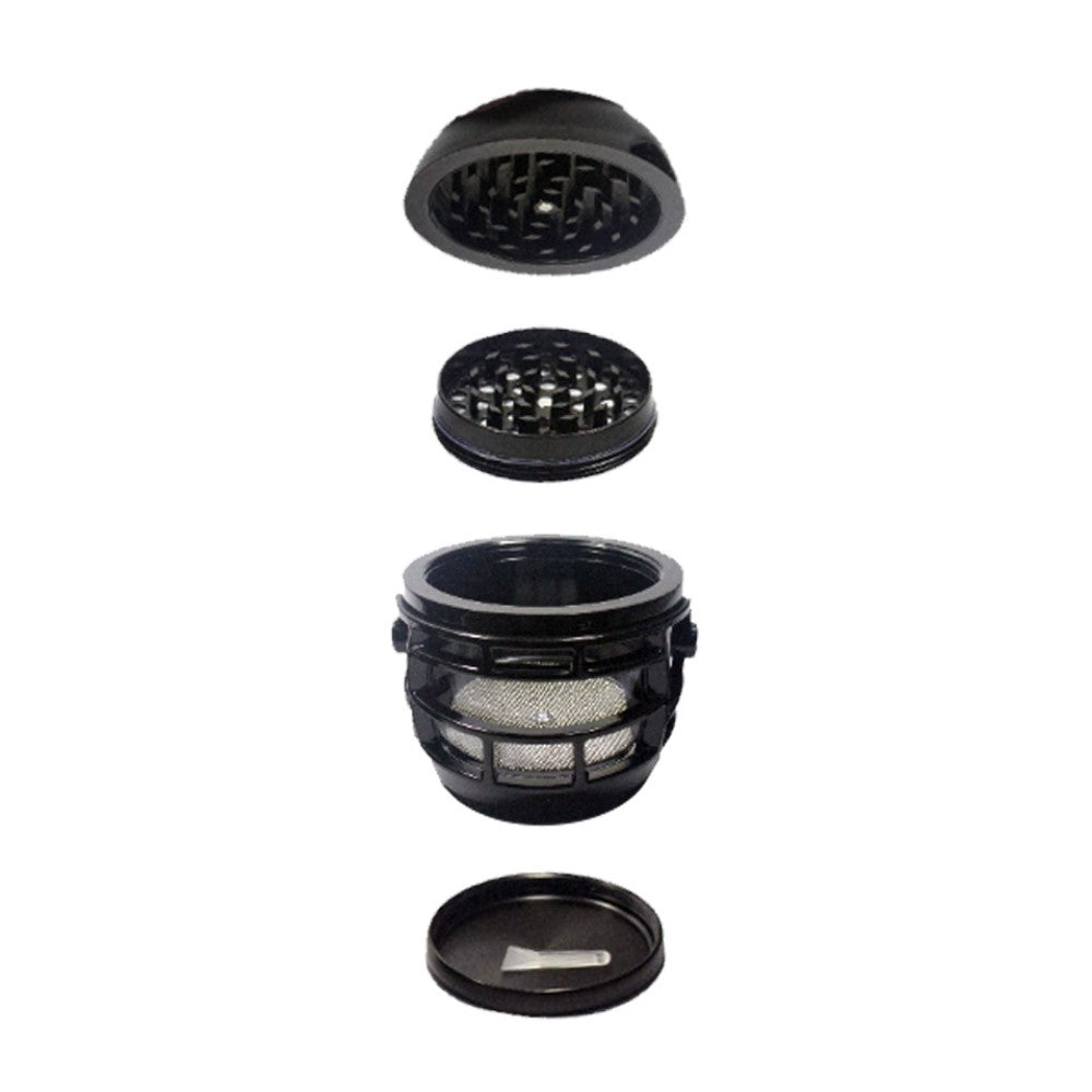 3.2" 4 PC 3D Metal Football Helmet Tobacco Herb Spice Grinder Smoke Crusher