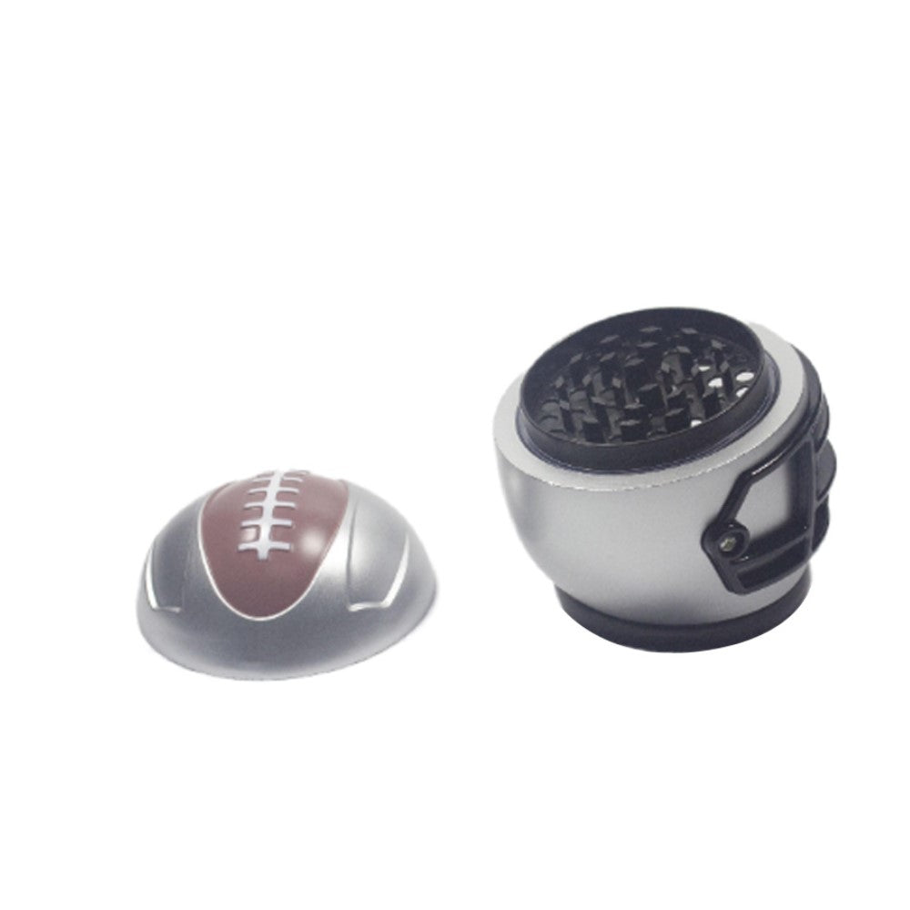 3.2" 4 PC 3D Metal Football Helmet Tobacco Herb Spice Grinder Smoke Crusher