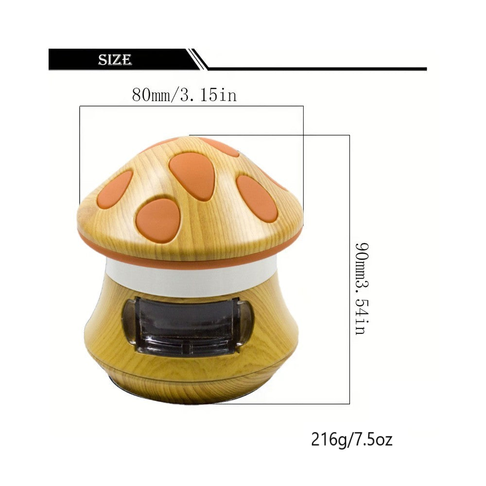 3" Premium 4 Layer Mushroom Grinder With Drawer Herb Spice Crusher for Kitchen