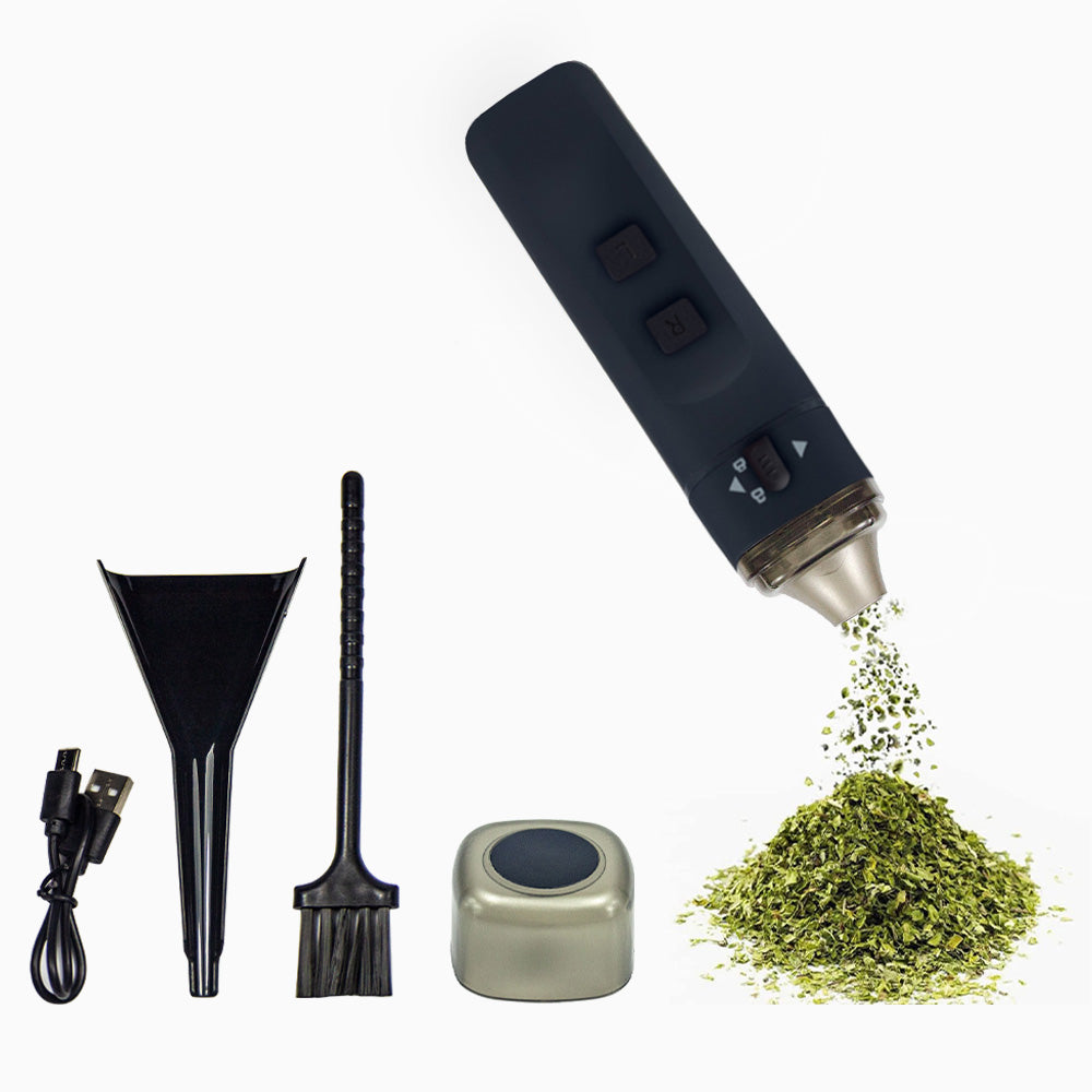 Portable Electric Herb Grinder Rechargeable Spice Crusher for Kitchen or Smoking