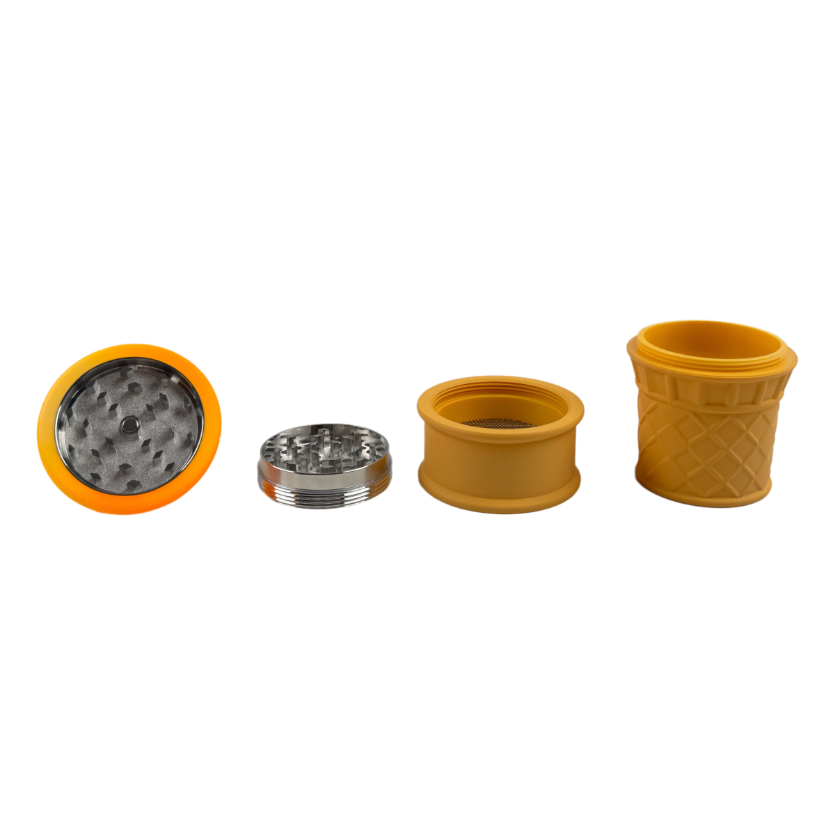 Ice Cream Cone Herb Grinder 4Layer Spice Crusher Cute Design Portable Smoke Tool