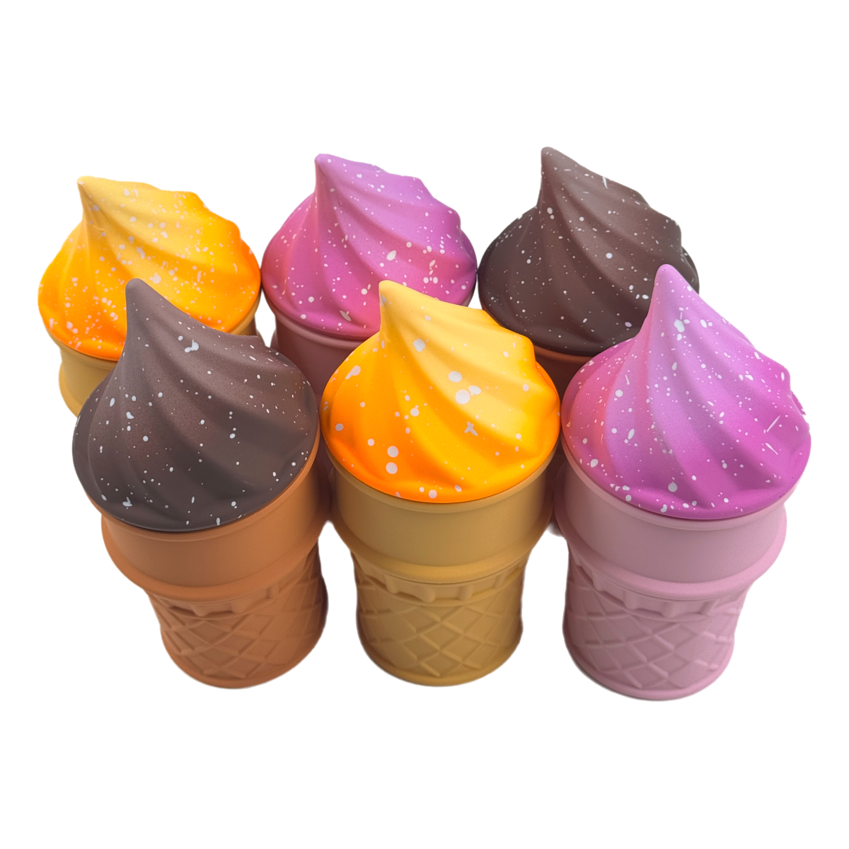 Ice Cream Cone Herb Grinder 4Layer Spice Crusher Cute Design Portable Smoke Tool