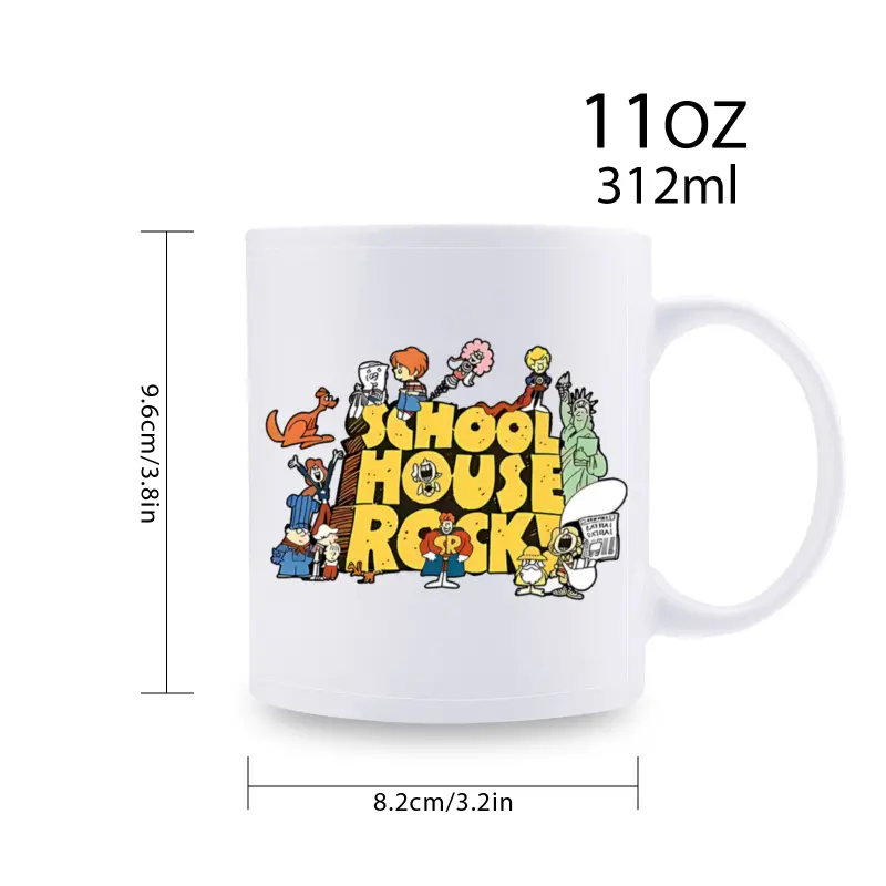 11oz Ceramic Mug With Funny Dog lllustration Cartoon Coffee Cup Novelty gift dad mum