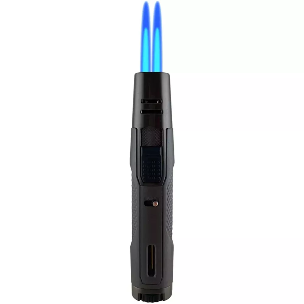 Double V Torch Jet Flame Refillable Butane Adjustable Cigar Lighter /1 piece