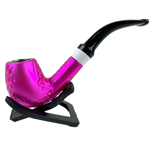 Durable Metal Smoking Pipe Tobacco Cigarettes Cigar Pipes Enchase Gift PINK
