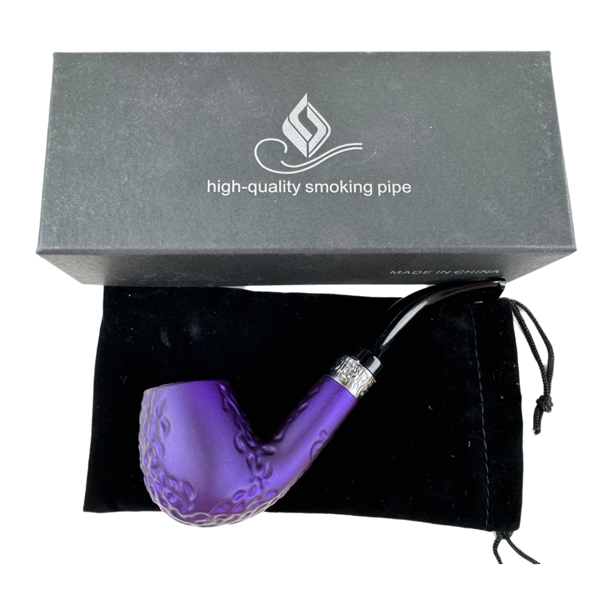 Durable Smoking Pipe Tobacco Cigarettes Cigar Pipes Enchase Gift Black