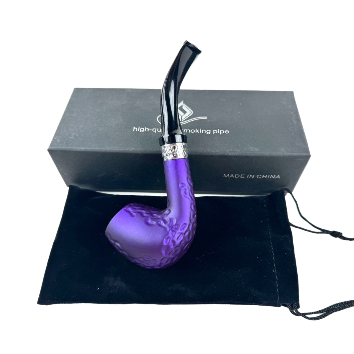 Durable Smoking Pipe Tobacco Cigarettes Cigar Pipes Enchase Gift Black