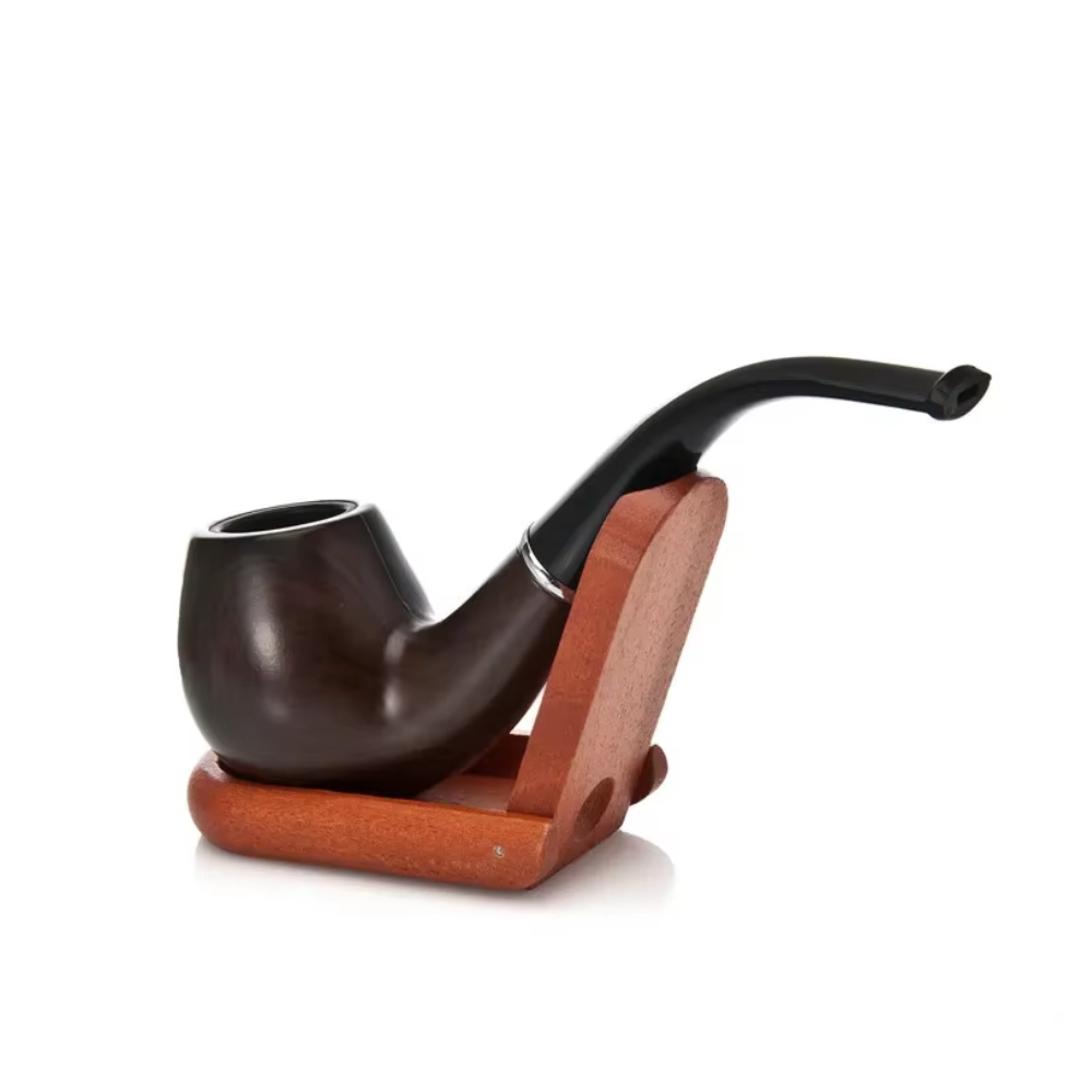 Durable Wooden Wood Smoking Pipe Tobacco Cigarettes Cigar Pipes Enchase Gift Brown