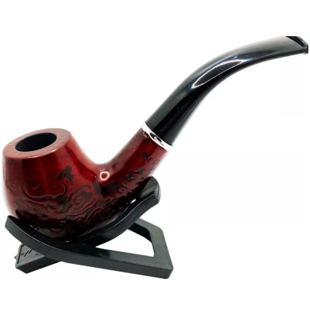 Durable Wooden Wood Smoking Pipe Tobacco Cigarettes Cigar Pipes Enchase No Stand