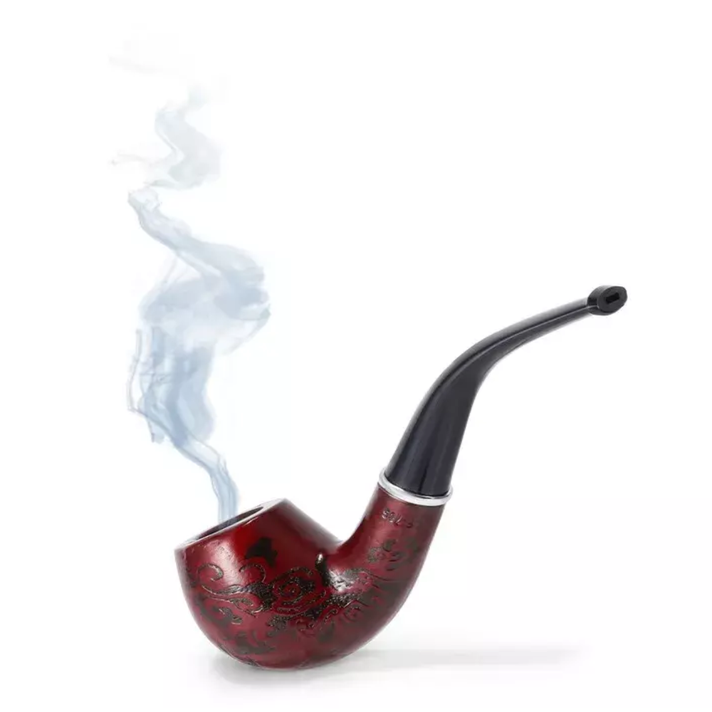 Durable Wooden Wood Smoking Pipe Tobacco Cigarettes Cigar Pipes Enchase No Stand