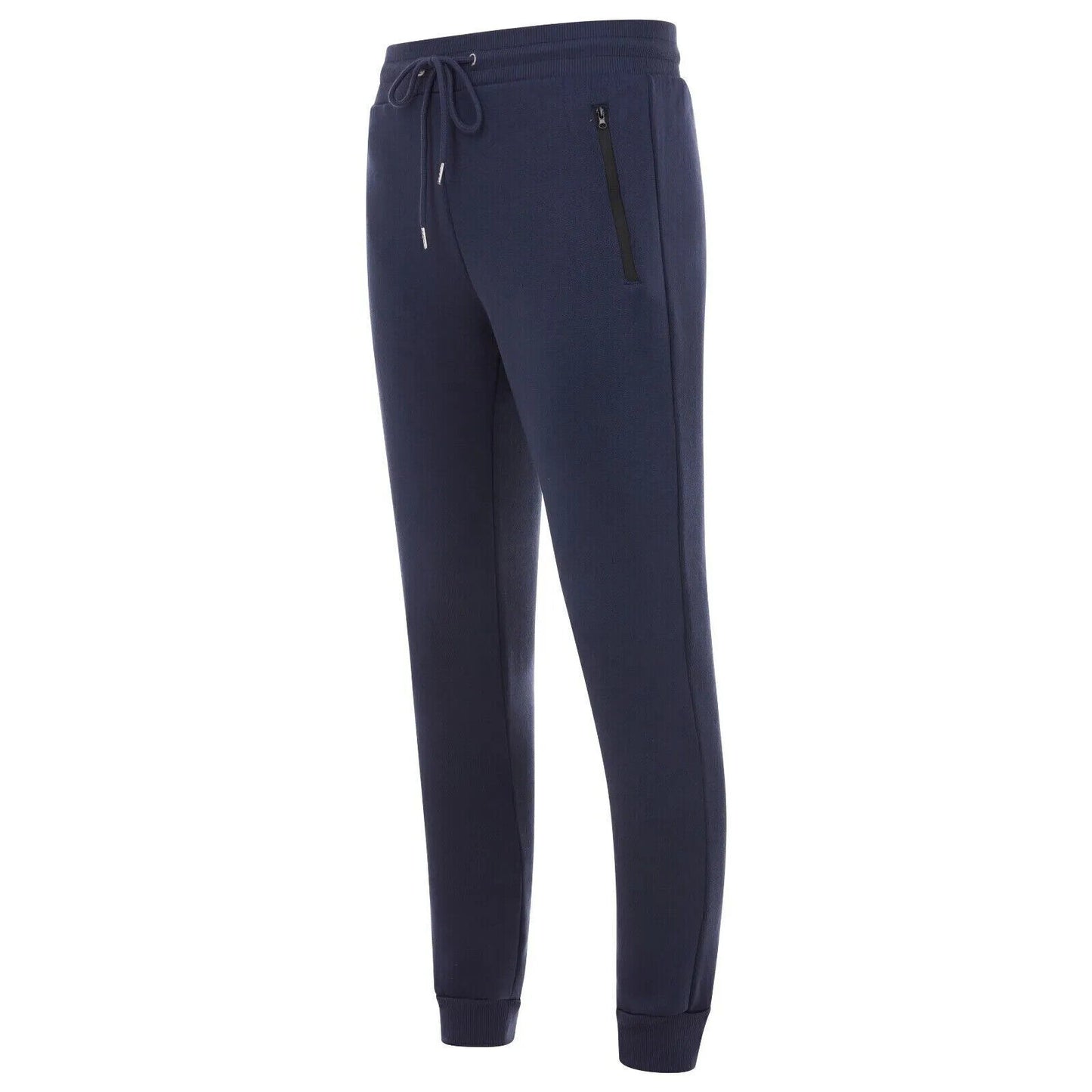 Men's Fleece Lined Slim Fit Casual Tech Jogger Sweatpants W Zipper Pockets S-3XL