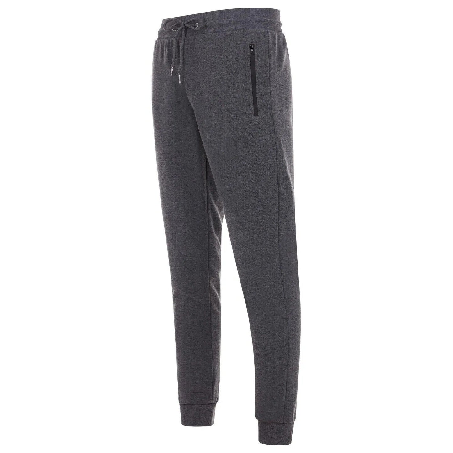 Men's Fleece Lined Slim Fit Casual Tech Jogger Sweatpants W Zipper Pockets S-3XL